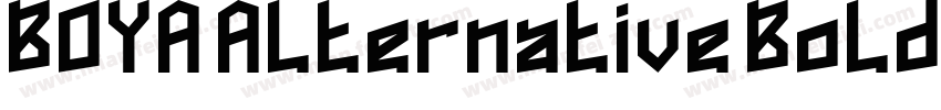 BOYA Alternative Bold字体转换